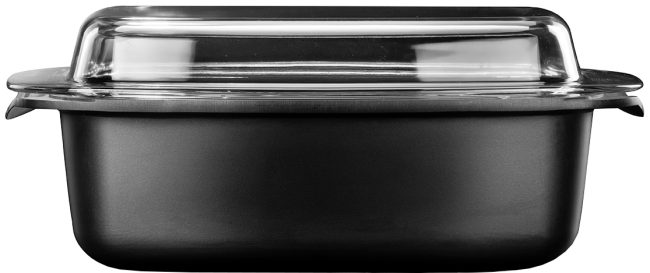 רוסטר אינדוקציה עם מכסה זכוכית 11 × 21 × 32 ס”מ 5.5 ליטר Black Marble