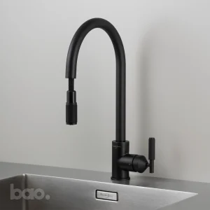 ברז נשלף למטבח שחור KITCHEN TAP / PULL-OUT MIXER / CROSS / WELDERS BLACK בסטר ופאנצ׳ באסטר ופאנץ Buster + Punch באו ביי דילן bao by Dylan