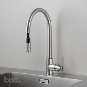 ברז נשלף למטבח KITCHEN TAP / PULL-OUT MIXER / CROSS / STEEL בסטר ופאנצ׳ באסטר ופאנץ Buster + Punch באו ביי דילן bao by Dylan