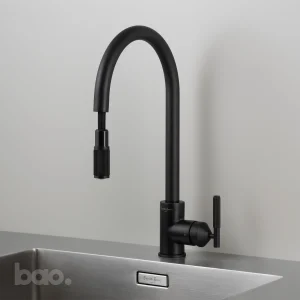 ברז נשלף למטבח שחור KITCHEN TAP / PULL-OUT MIXER / LINEAR / WELDERS BLACK בסטר ופאנצ׳ באסטר ופאנץ Buster + Punch באו ביי דילן bao by Dylan